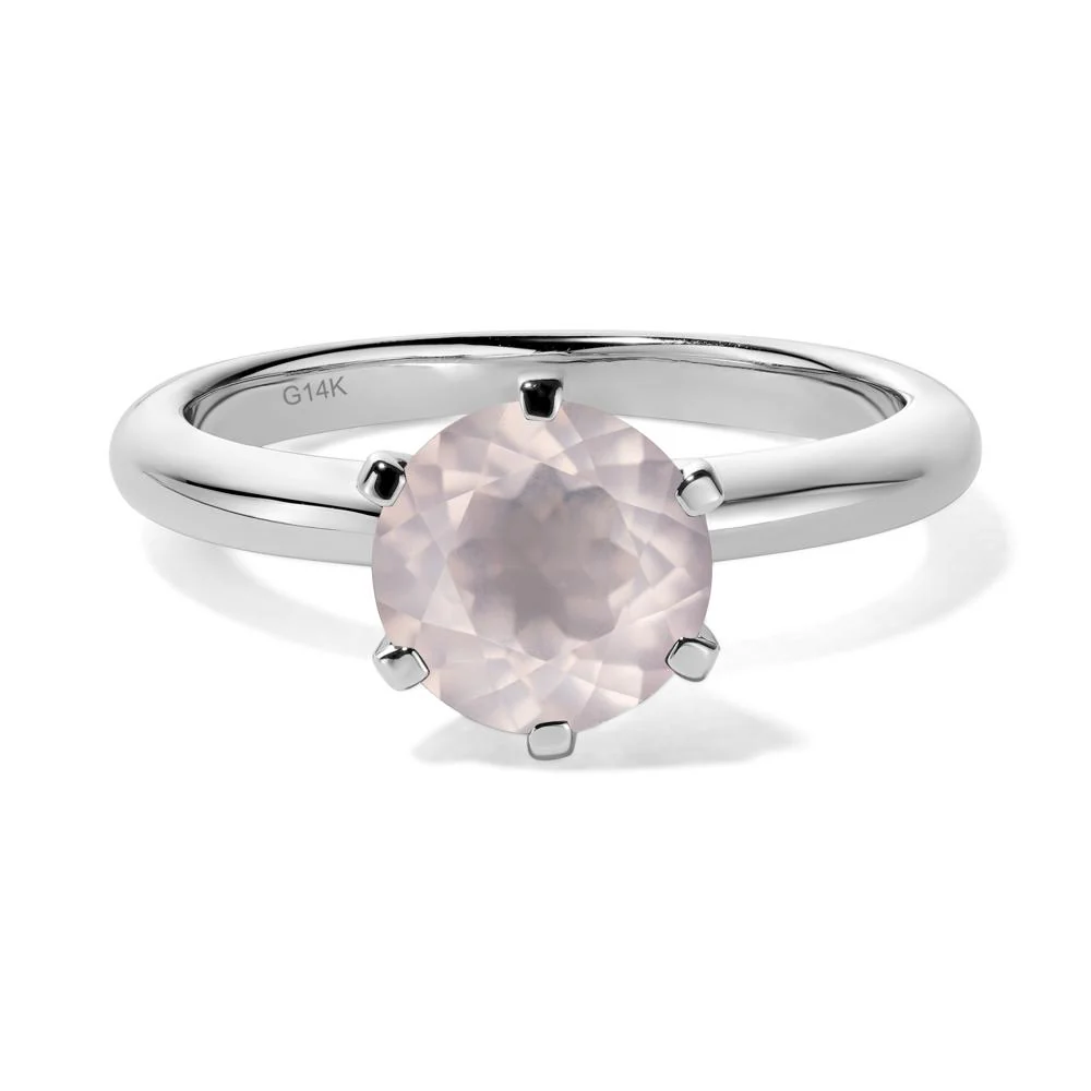 Rose Quartz Solitaire Engagement Ring - Image 4