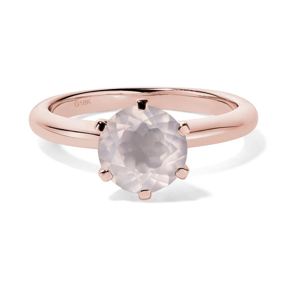 Rose Quartz Solitaire Engagement Ring - Image 9