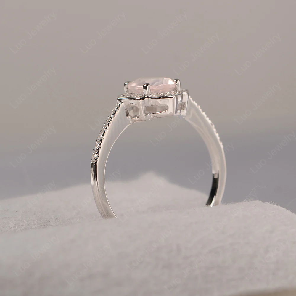 Rose Quartz Floral Ring - Image 5