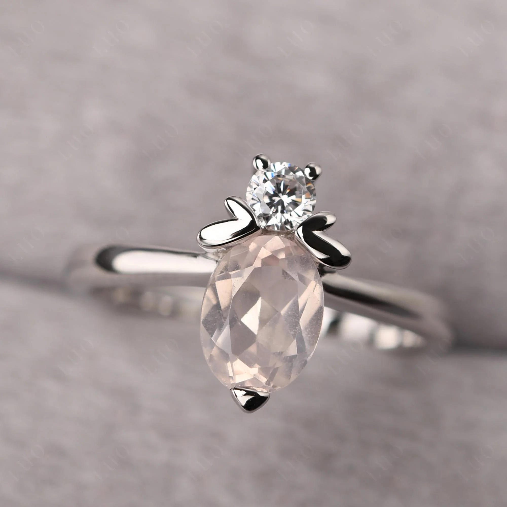 Rose Quartz Bee Ring - Image 10