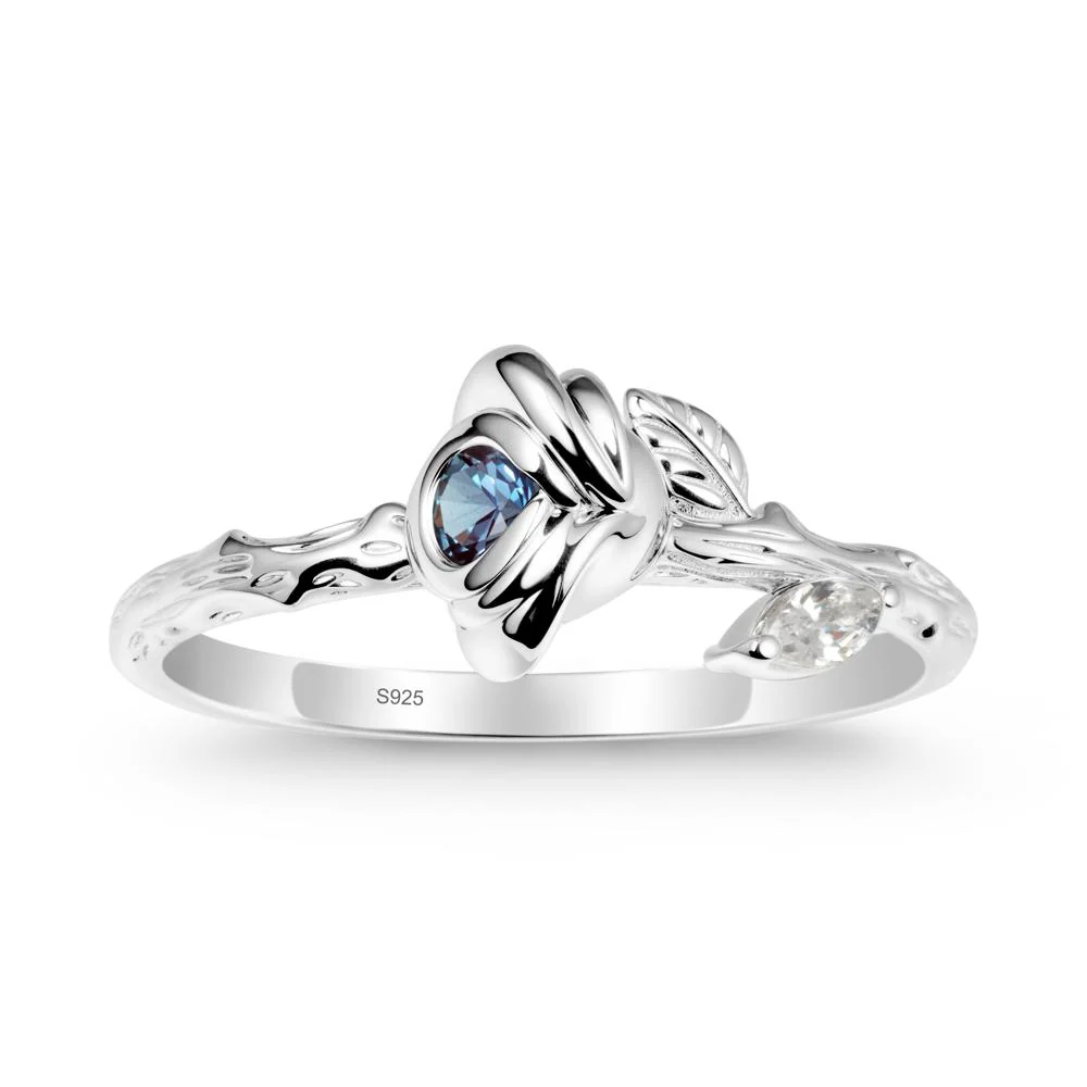 Rose Ring with Round Alexandrite - Image 9