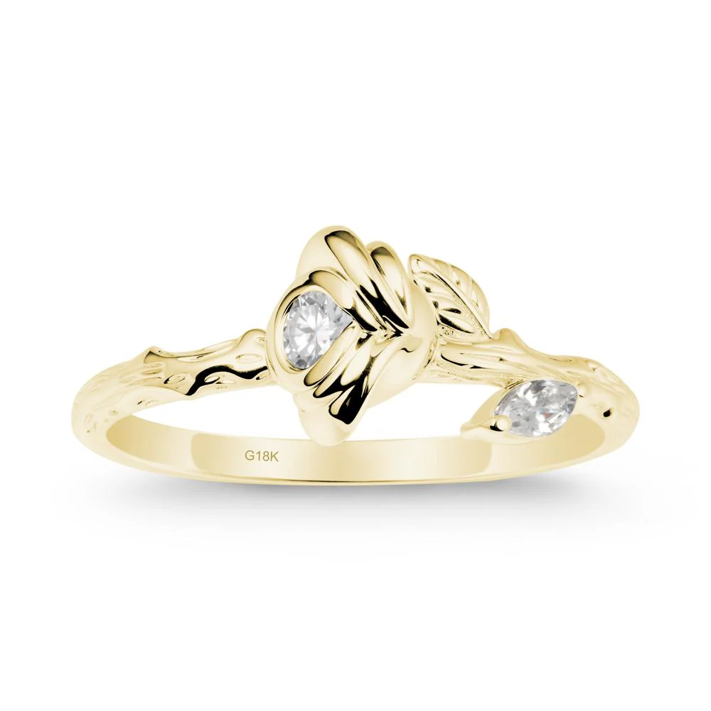 Rose Ring with Round Moissanite - Image 7