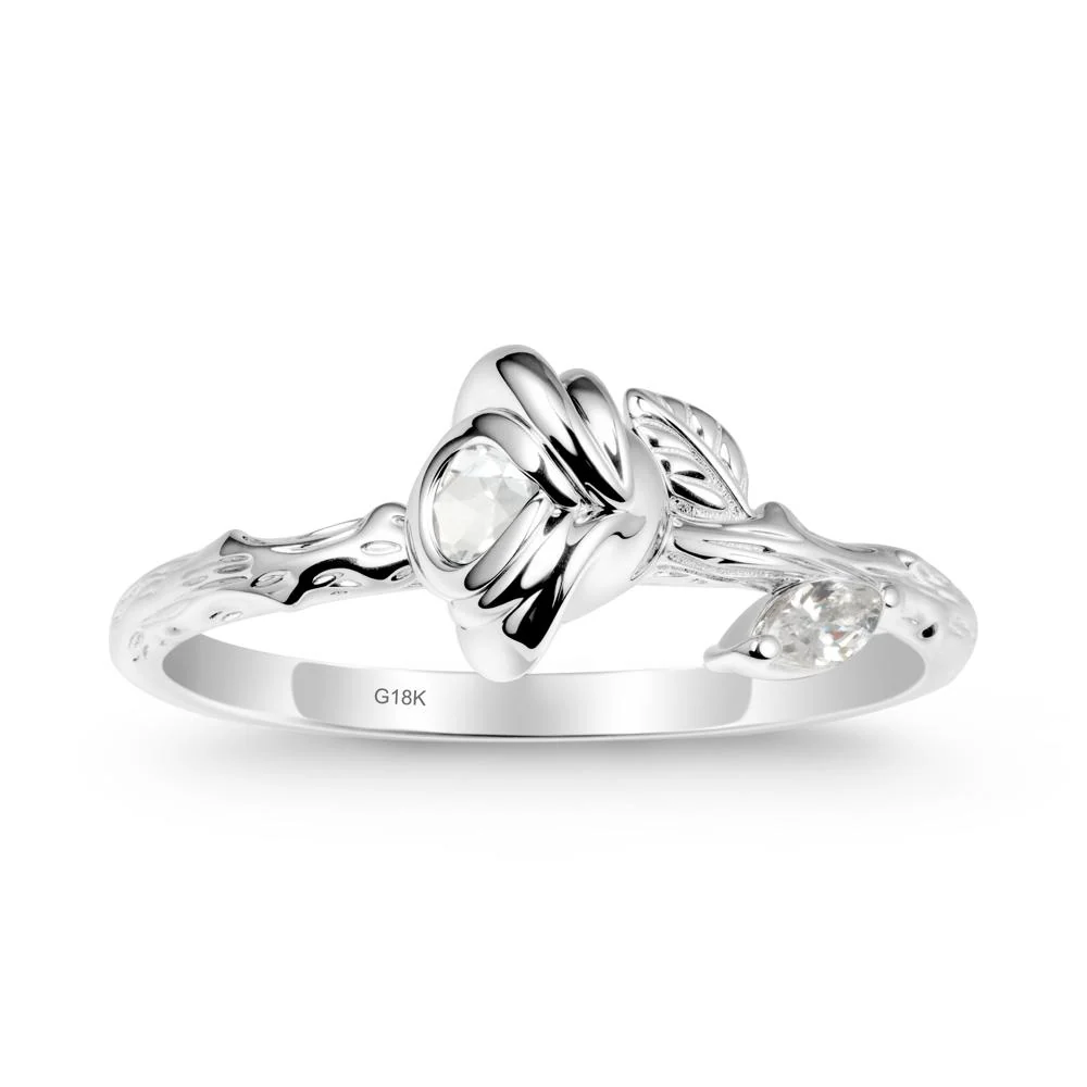 Rose Ring with Round White Topaz - Image 6