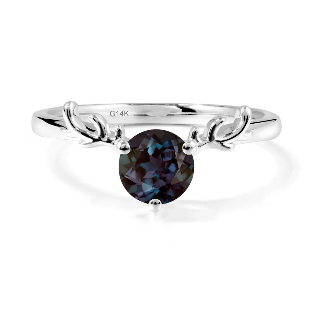 Solitaire Round Alexandrite Ring