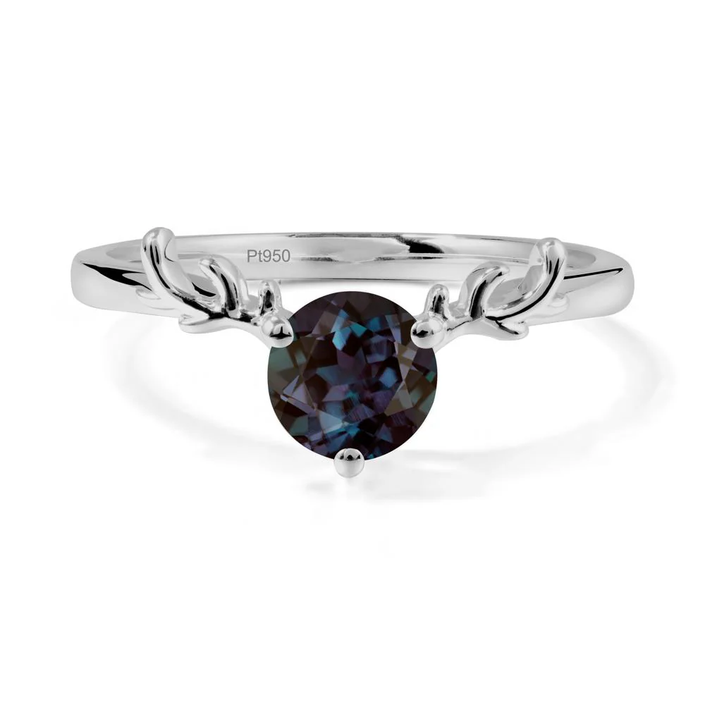 Solitaire Round Alexandrite Ring - Image 8