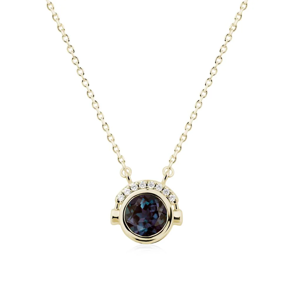 Round Alexandrite Headphones Necklace - Image 3