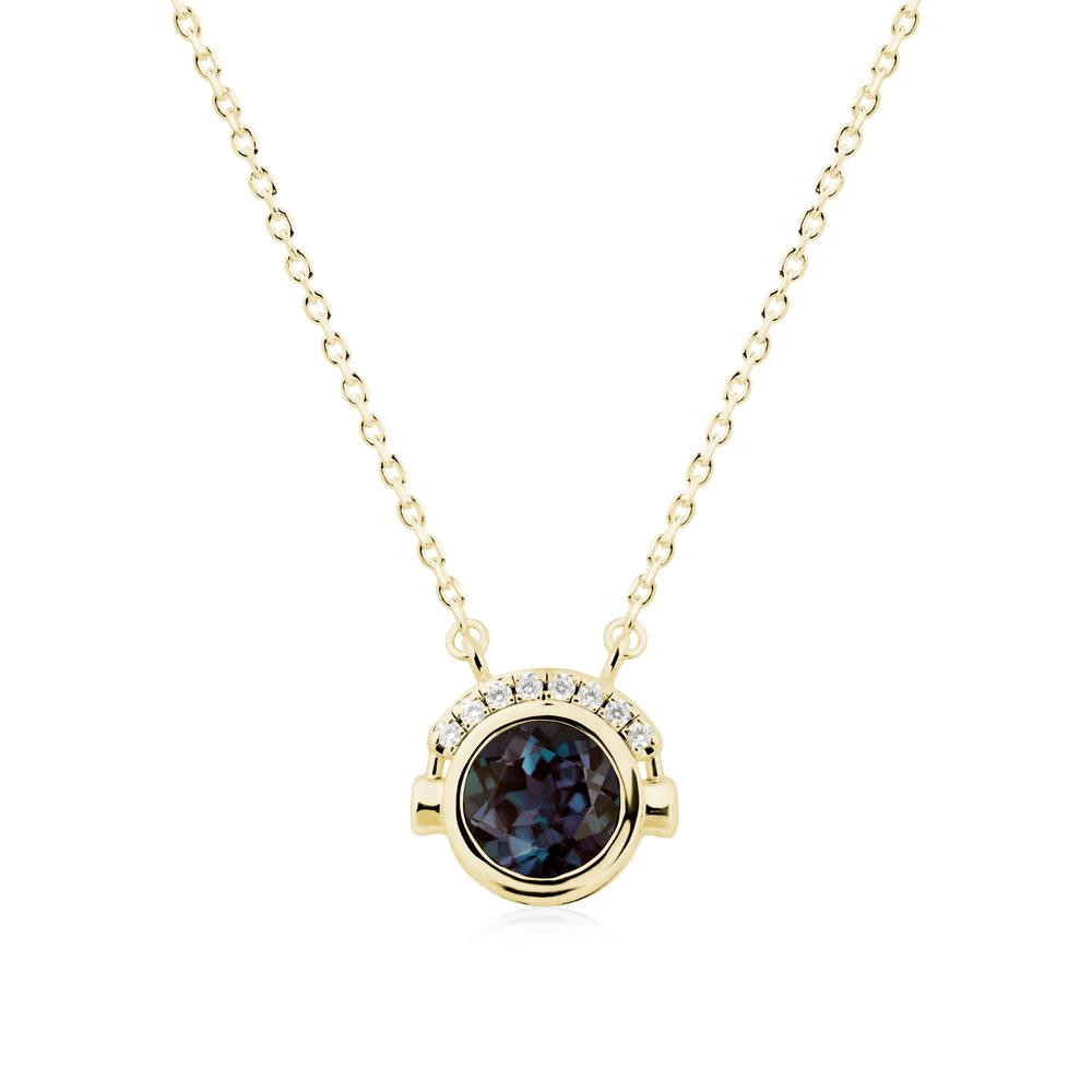 Round Alexandrite Headphones Necklace - Image 6