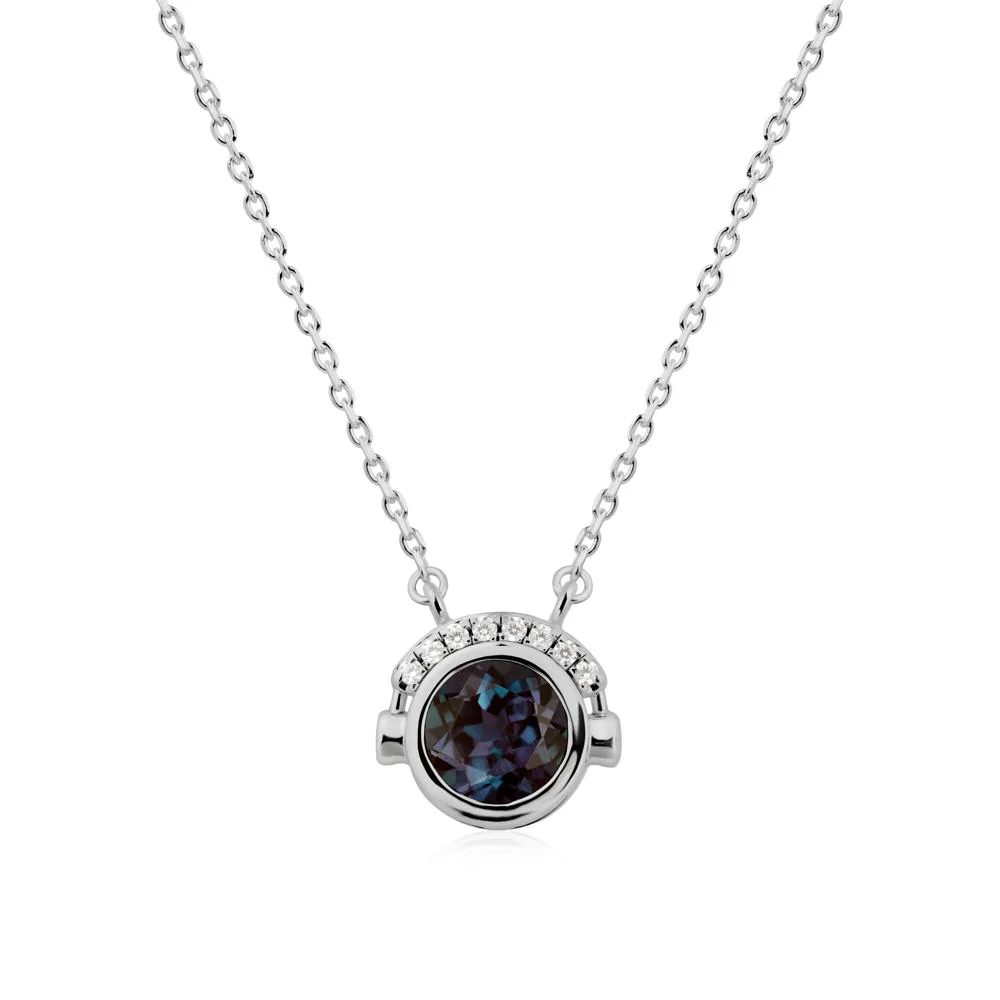 Round Alexandrite Headphones Necklace - Image 8