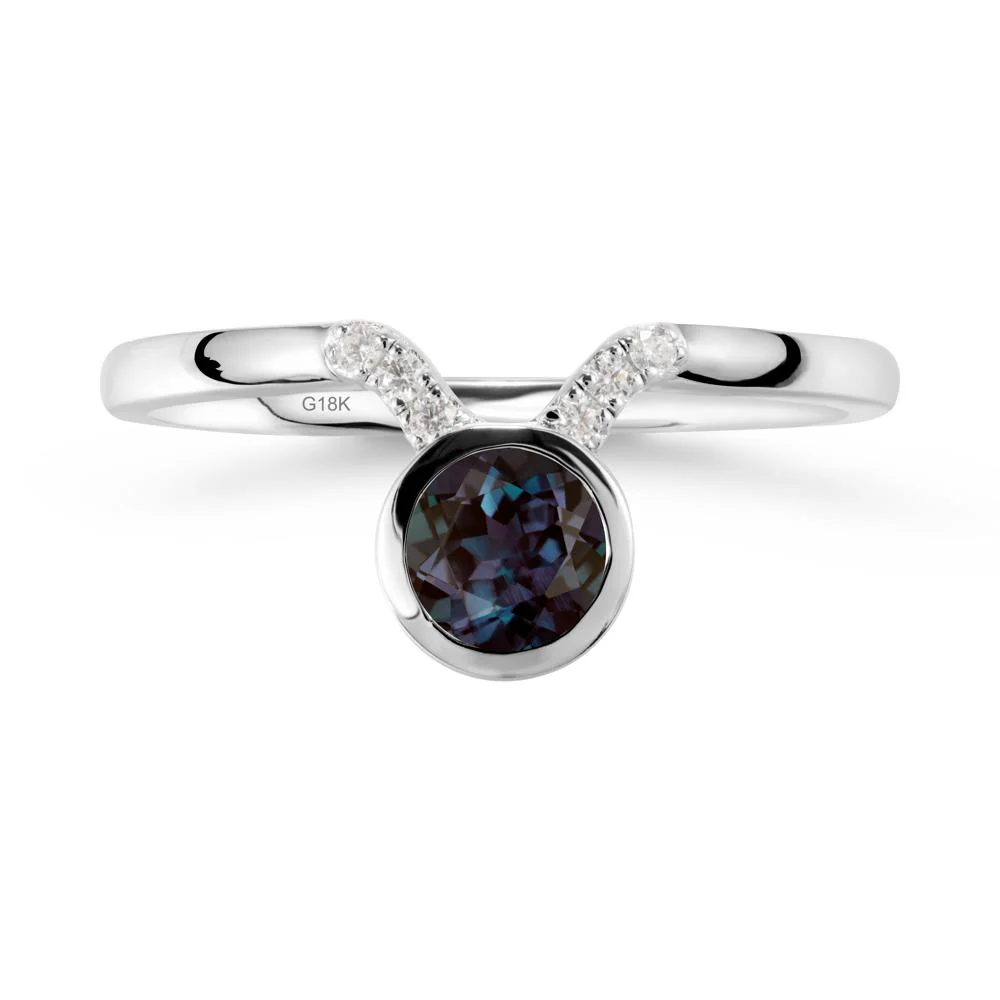 Round Alexandrite Taurus Zodiac Ring-Sensual & Loyal - Image 6