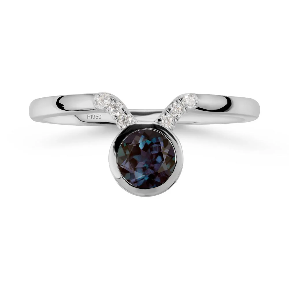 Round Alexandrite Taurus Zodiac Ring-Sensual & Loyal - Image 8