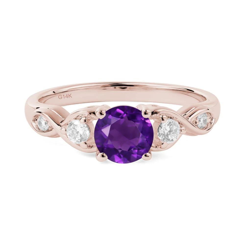 Amethyst Twisted Ring