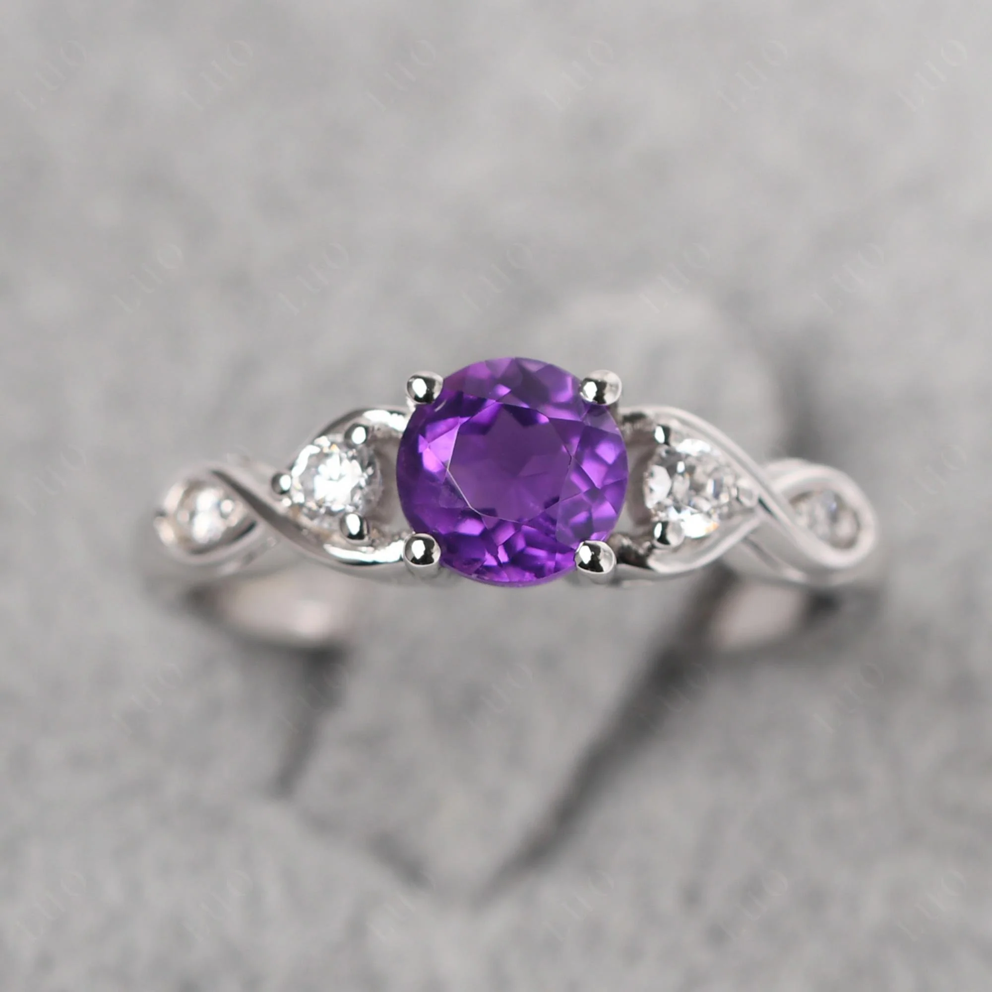 Amethyst Twisted Ring - Image 29