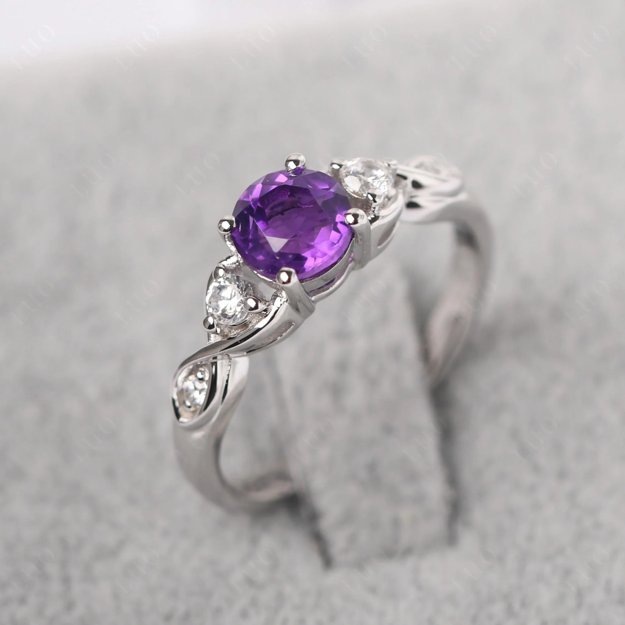 Amethyst Twisted Ring - Image 30
