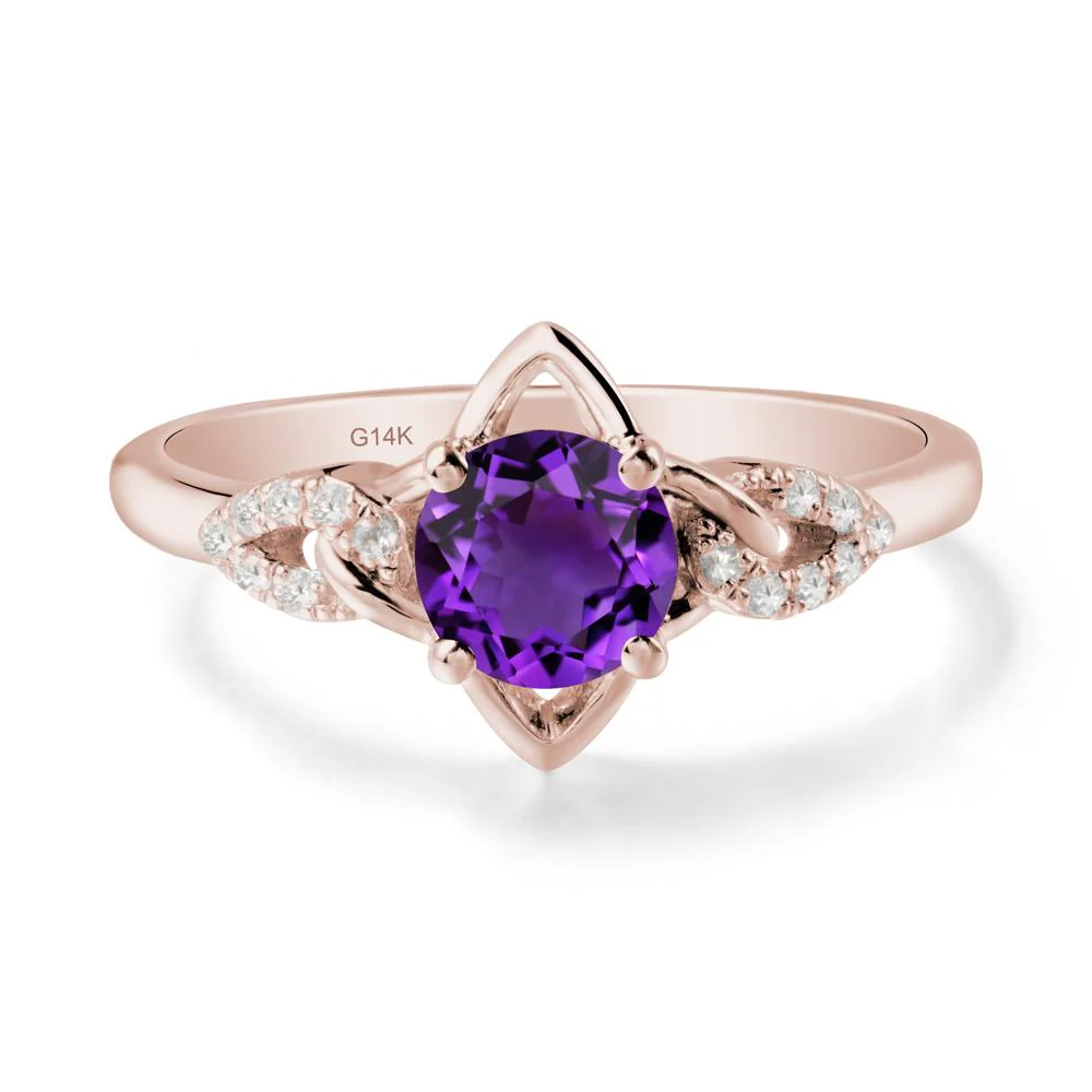 Unique Amethyst Celtic Knot Ring - Image 2