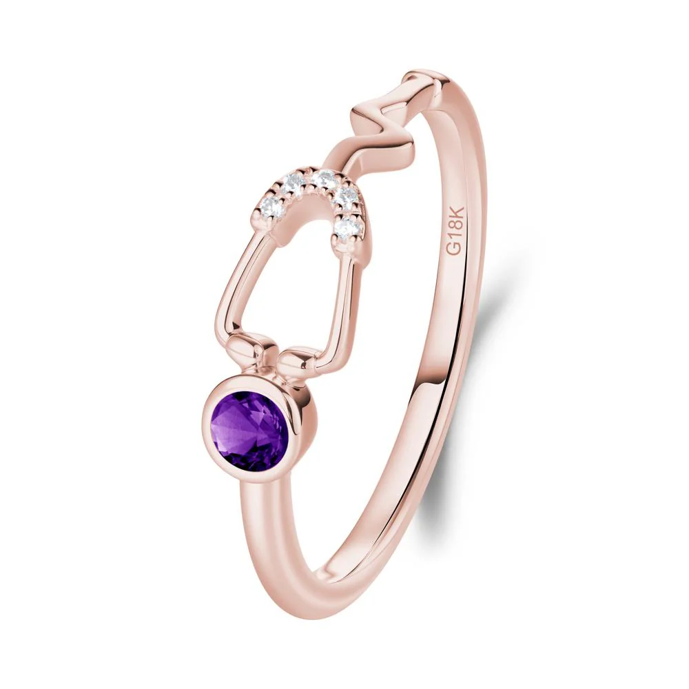 Round Amethyst Stethoscope Ring - Image 4