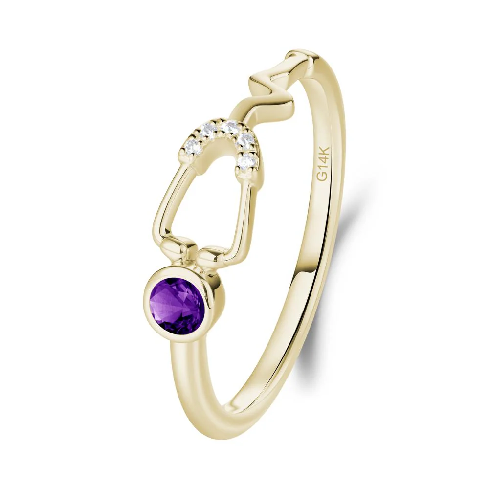 Round Amethyst Stethoscope Ring - Image 8