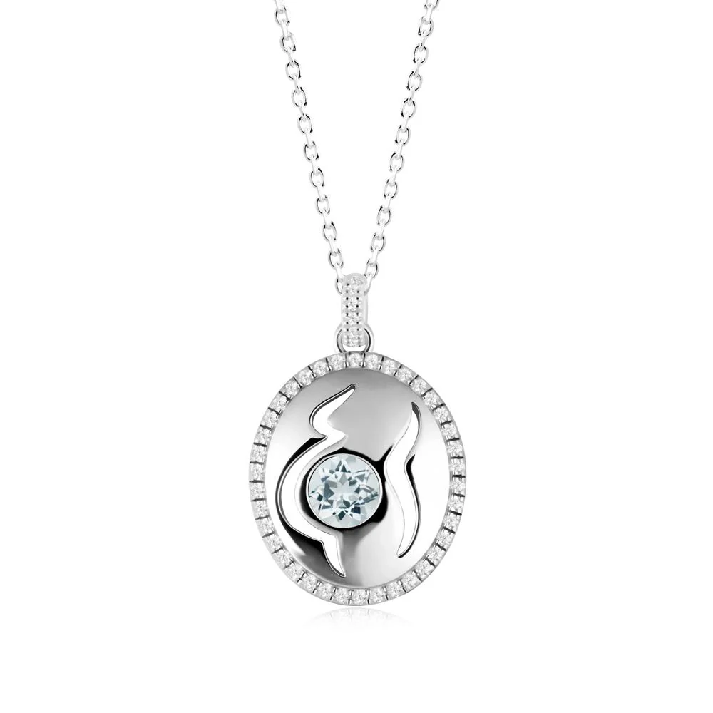 Aquamarine Pregnant Women Necklace - Image 4