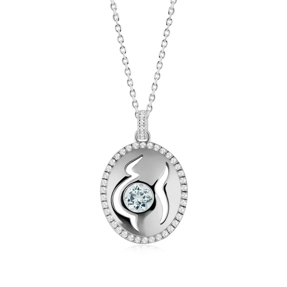 Aquamarine Pregnant Women Necklace - Image 5