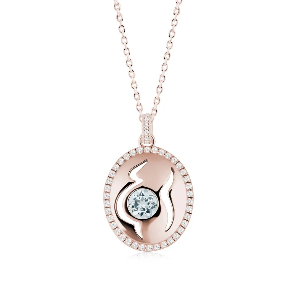 Aquamarine Pregnant Women Necklace - Image 7