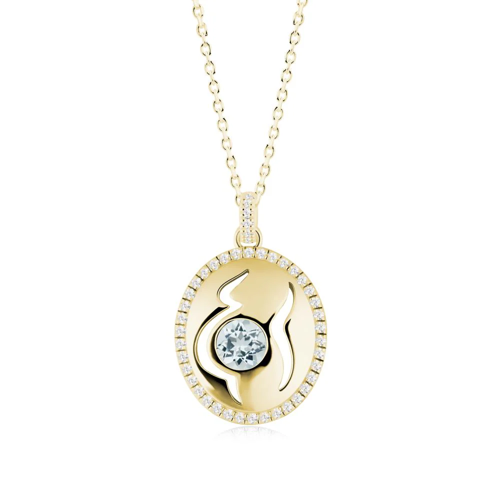 Aquamarine Pregnant Women Necklace - Image 9