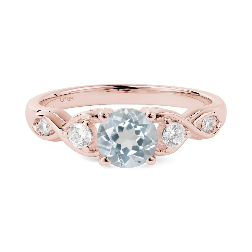 Aquamarine Twisted Ring