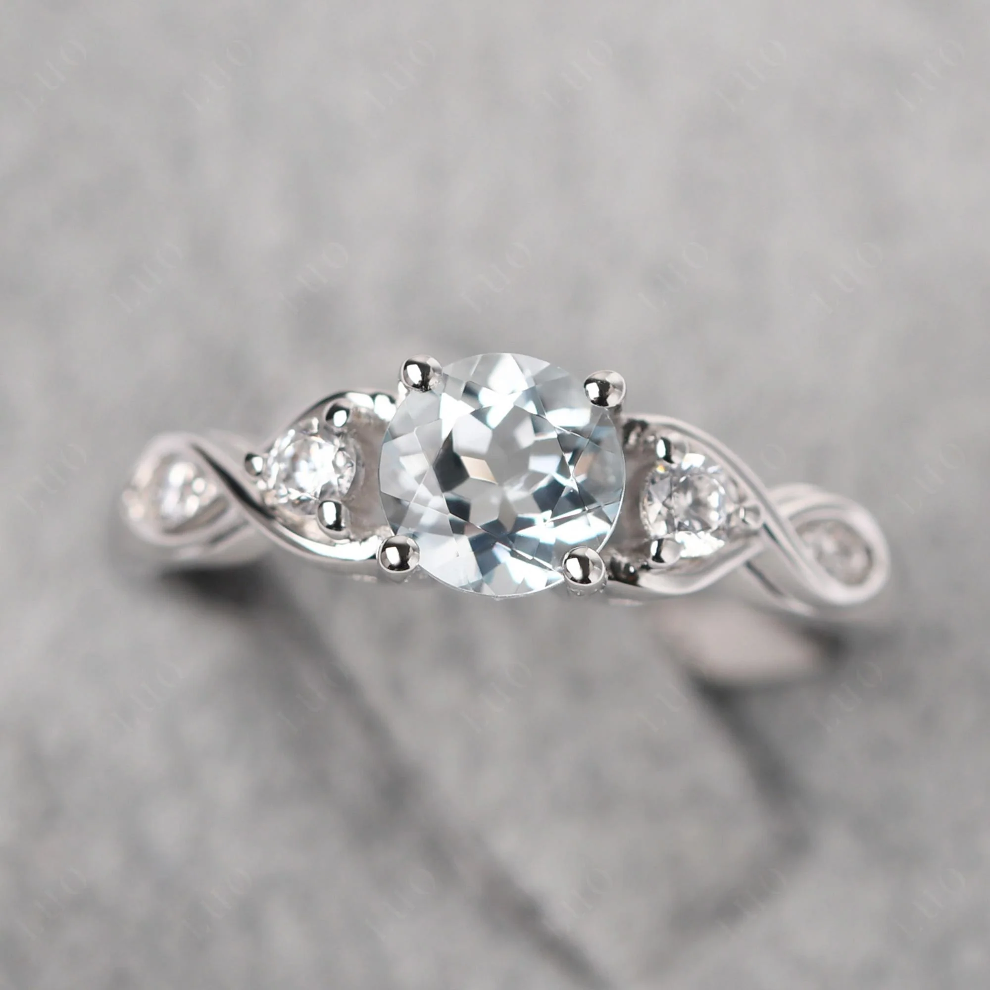 Aquamarine Twisted Ring - Image 29