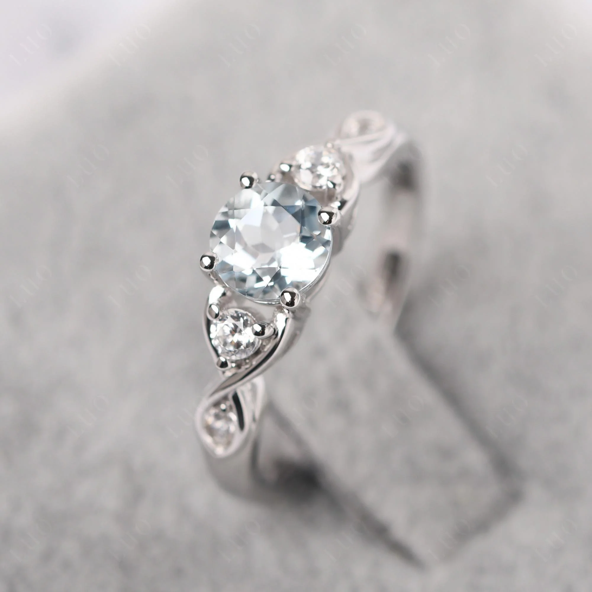 Aquamarine Twisted Ring - Image 30