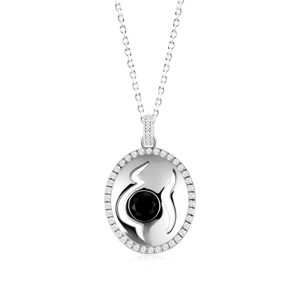 Round Black Spinel Motherhood Necklace - Image 9