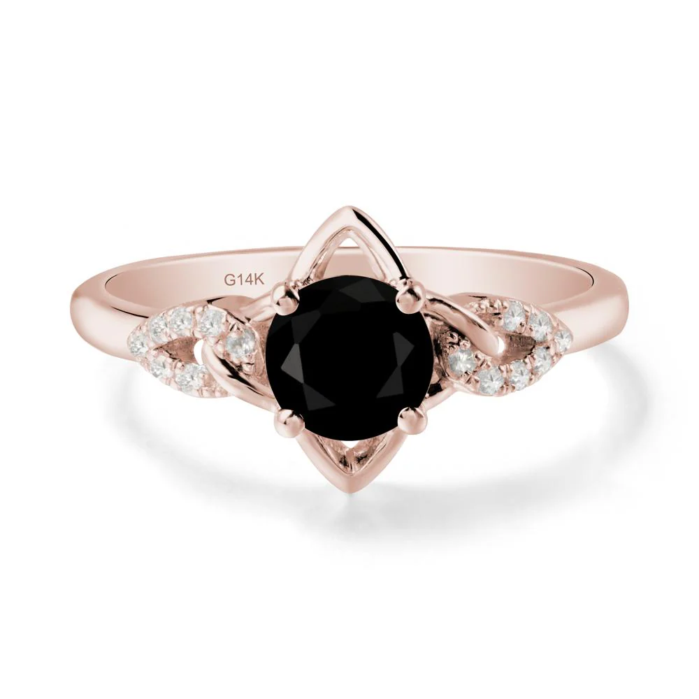 Four Pointed Star Black Spinel Ring - Image 2