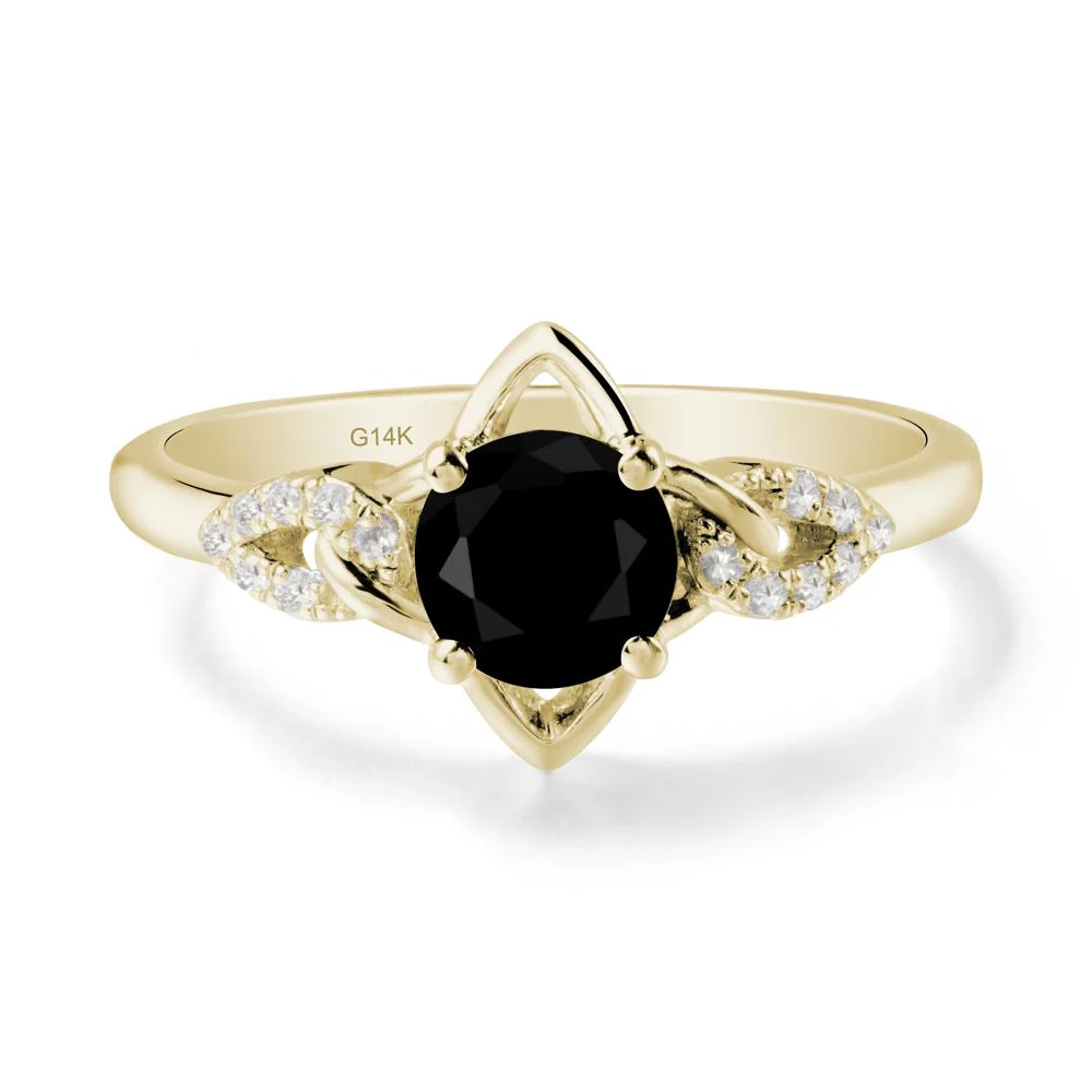 Four Pointed Star Black Spinel Ring - Image 4