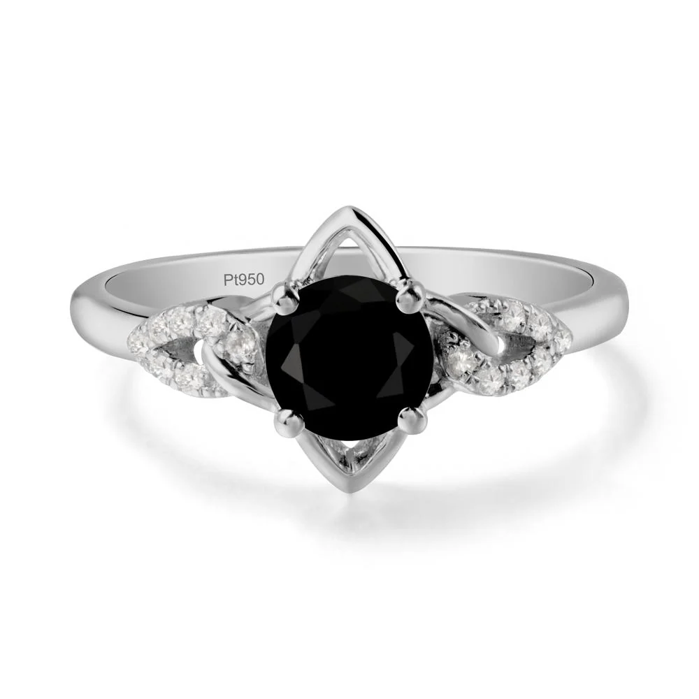 Four Pointed Star Black Spinel Ring - Image 9