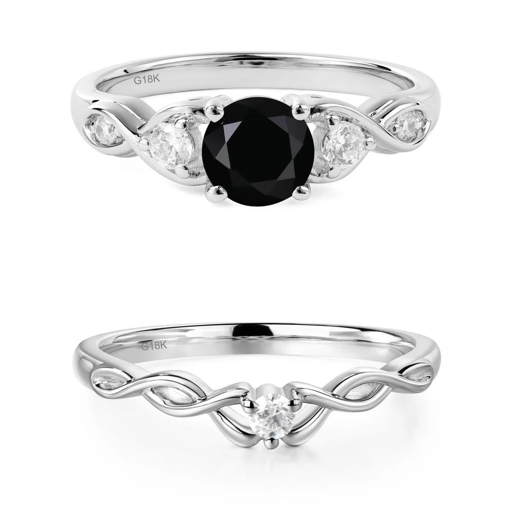 Black Spinel Twisted Ring - Image 13