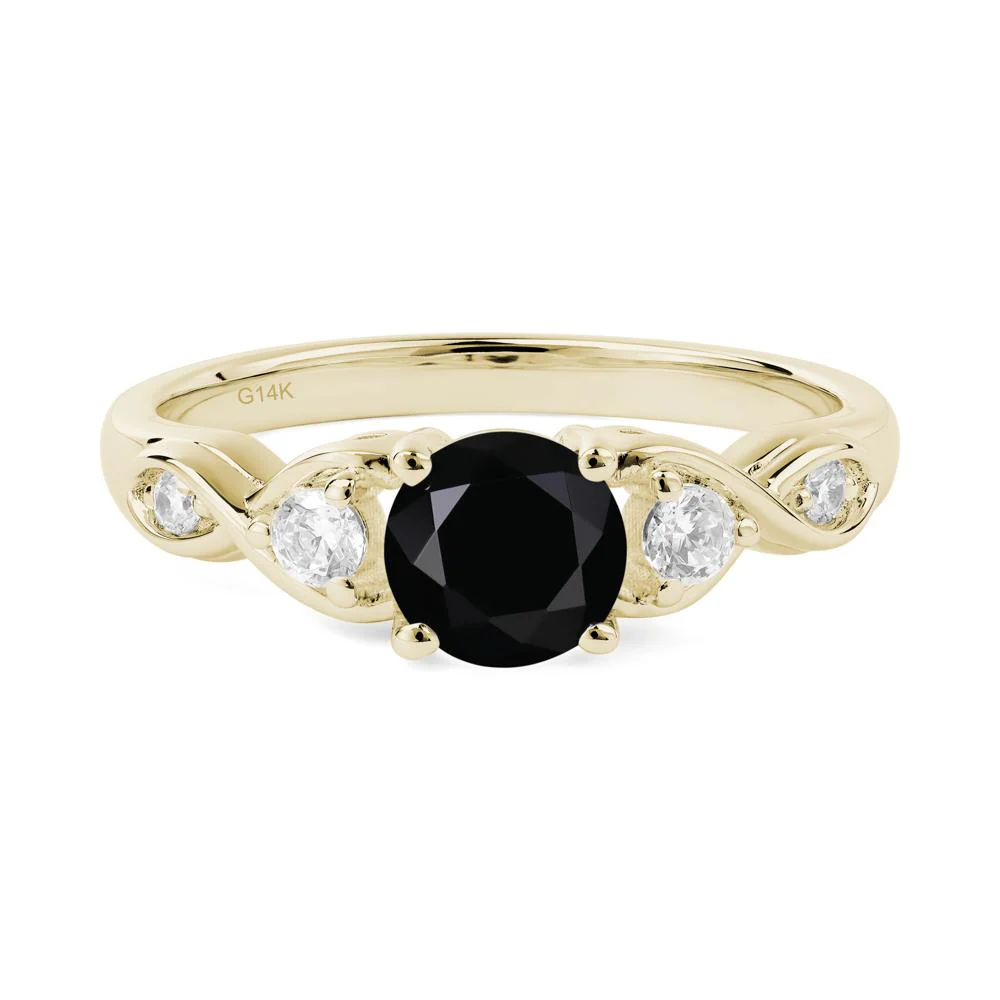 Black Spinel Twisted Ring - Image 3