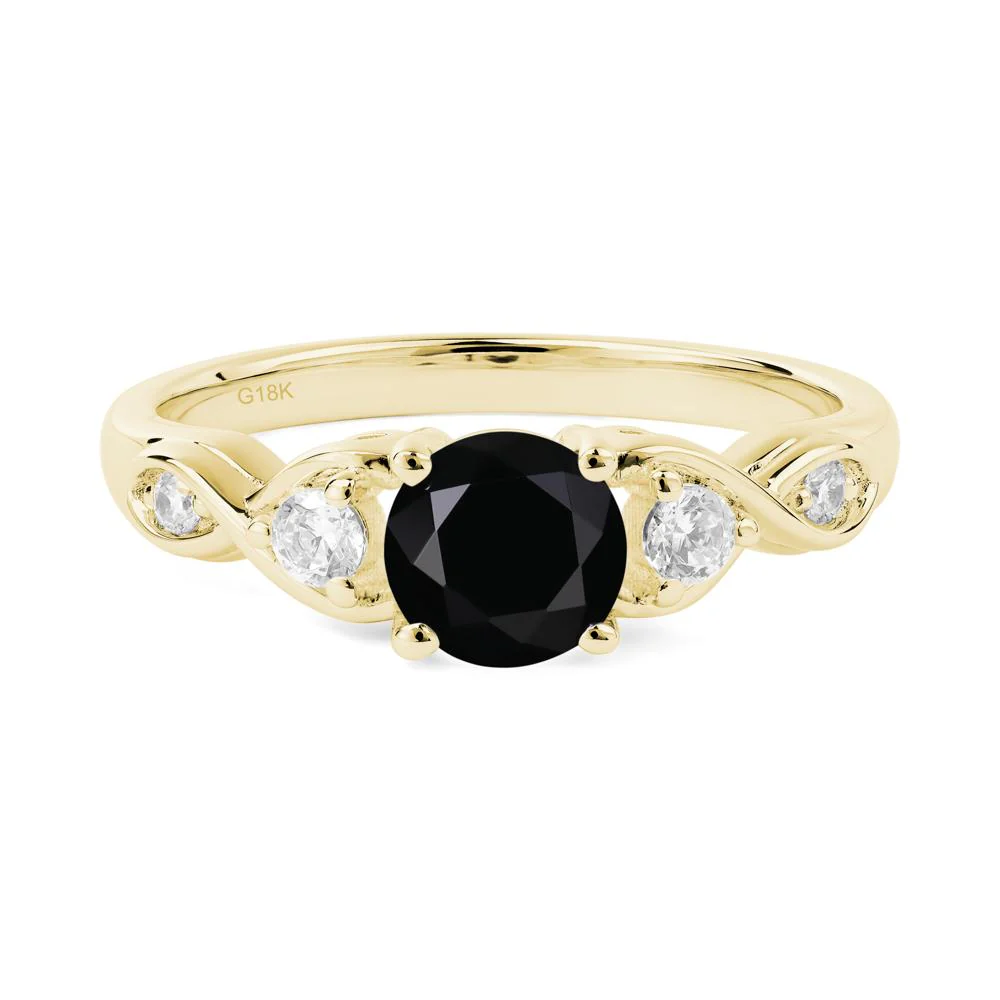 Black Spinel Twisted Ring - Image 4