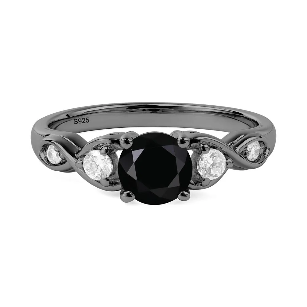 Black Spinel Twisted Ring - Image 7