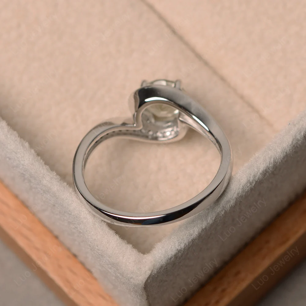 Green Amethyst Swirl Engagement Ring - Image 3