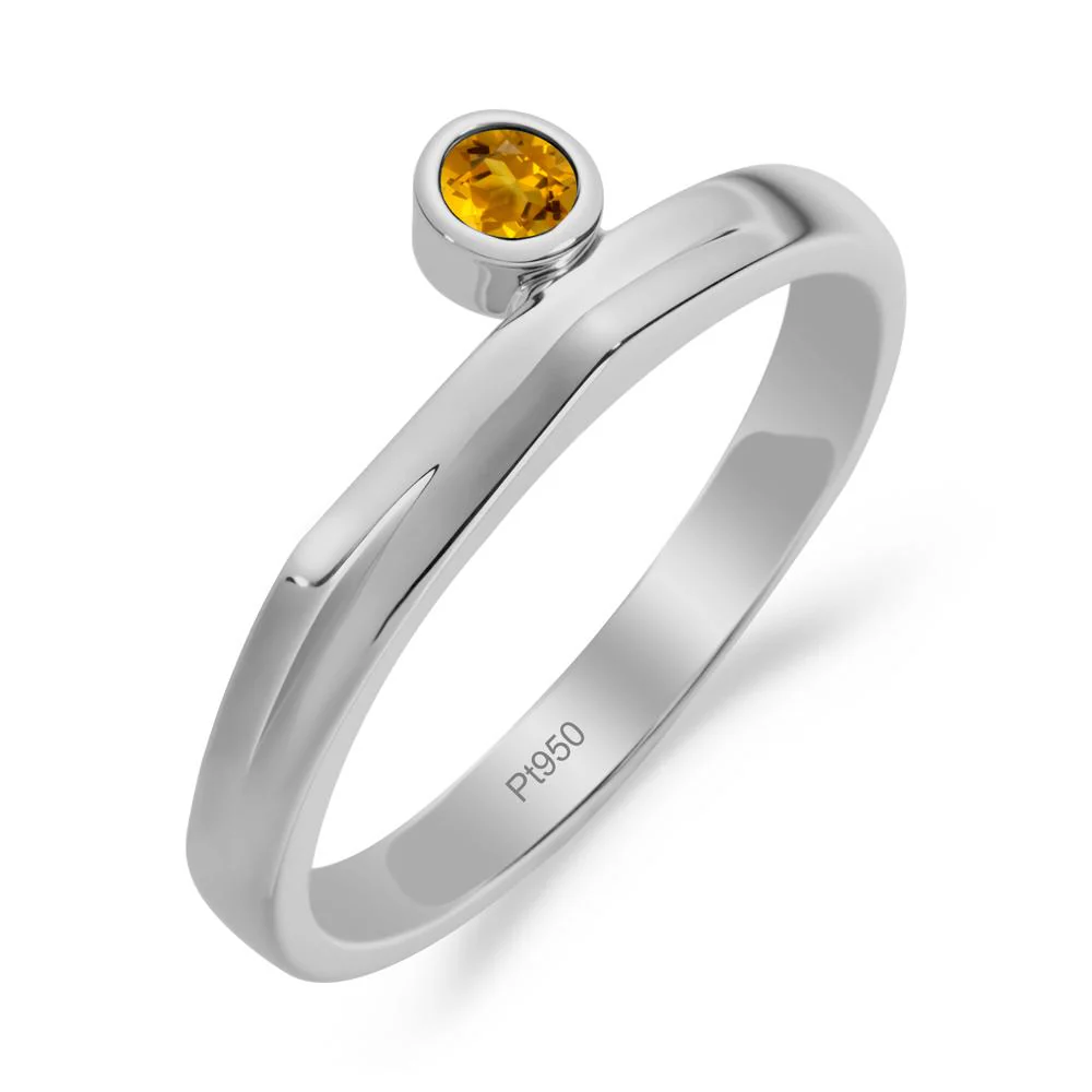 Round Citrine Bezel Ring - Image 9