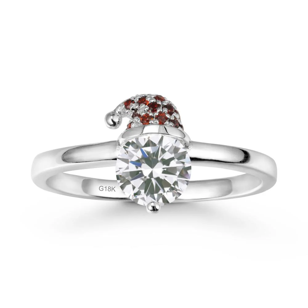 Round Cubic Zirconia Creative Ring In 14K Rose Gold - Image 5