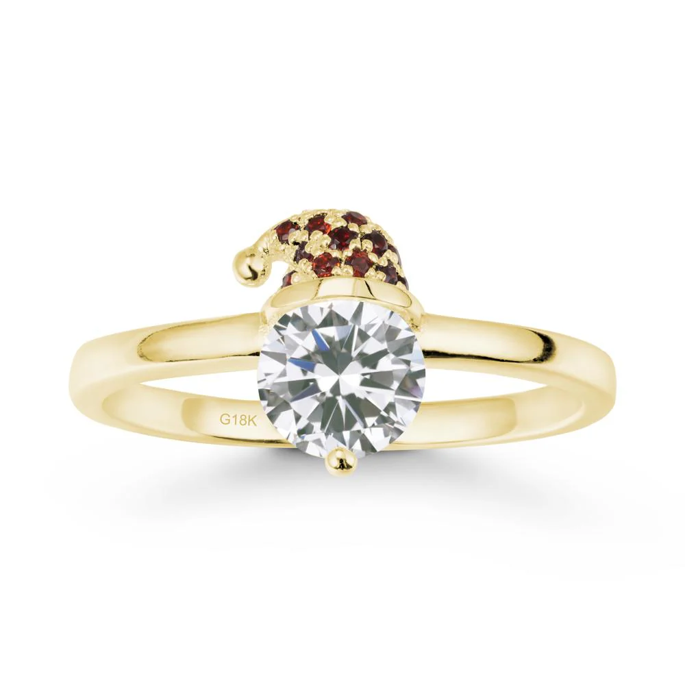 Round Cubic Zirconia Creative Ring In 14K Rose Gold - Image 6