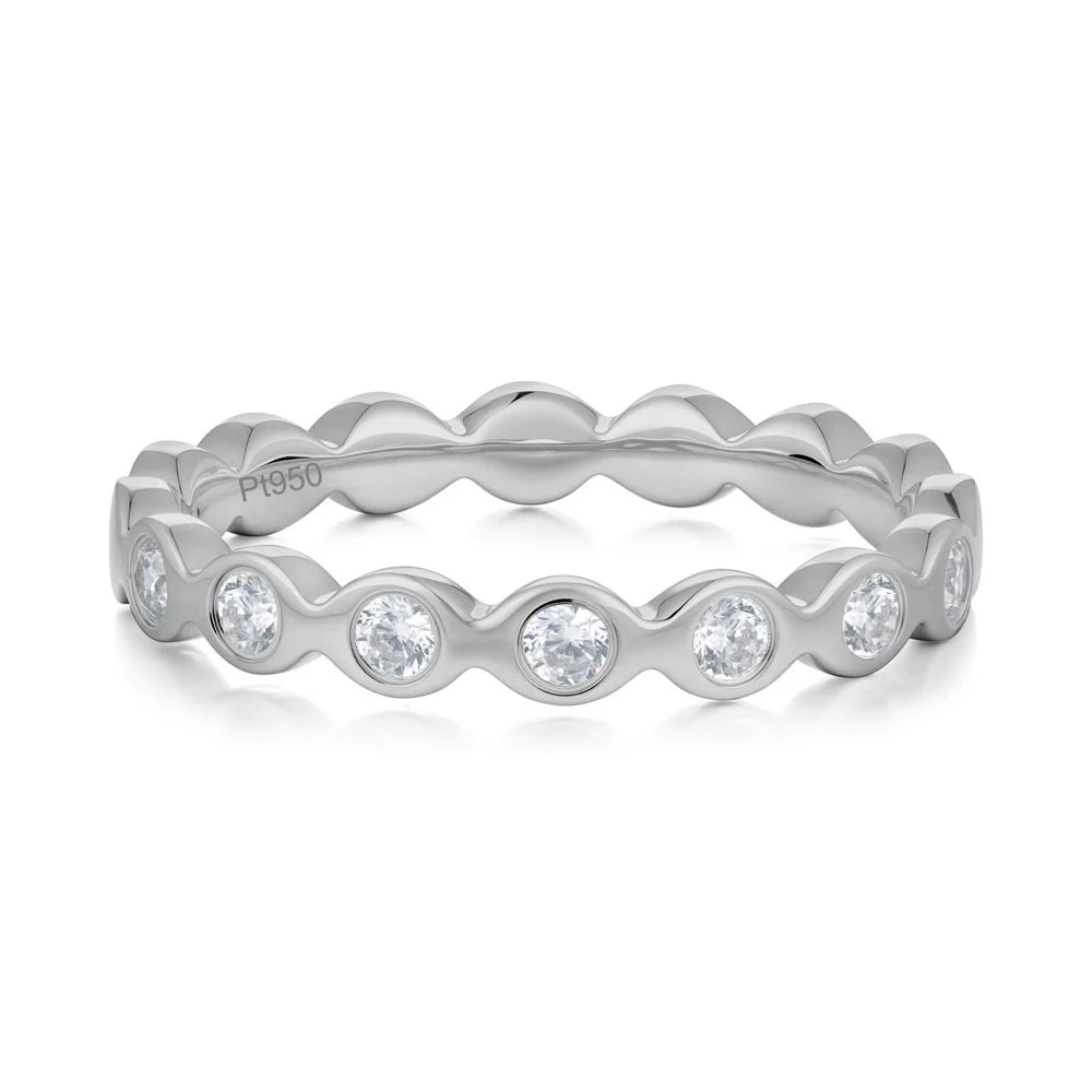 Round Cubic Zirconia Eternity Band Ring - Image 2