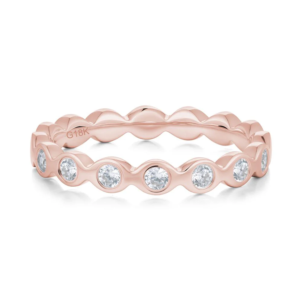 Round Cubic Zirconia Eternity Band Ring - Image 8