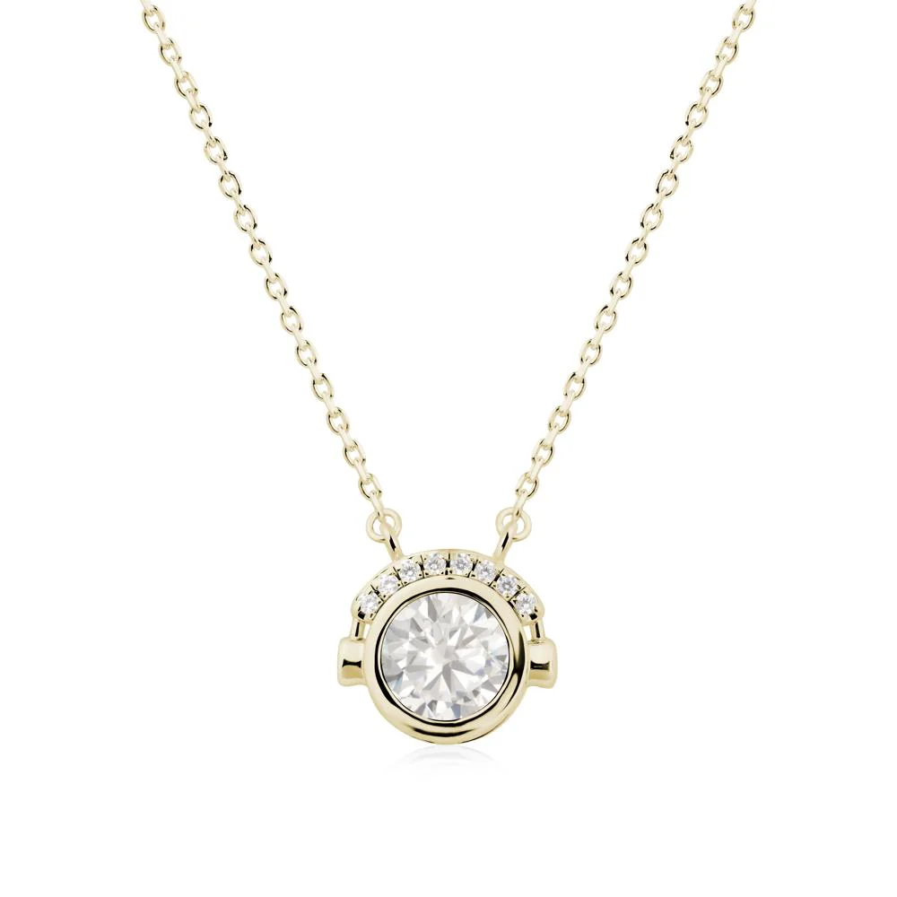 Round Cubic Zirconia Headphones Necklace - Image 4