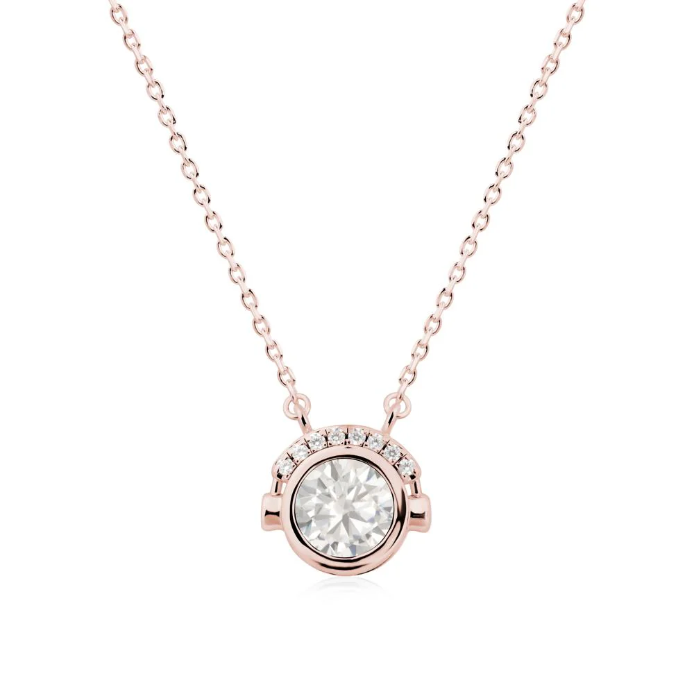 Round Cubic Zirconia Headphones Necklace - Image 5