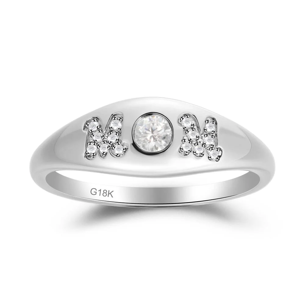 Round Cubic Zirconia Mother's Ring - Image 2