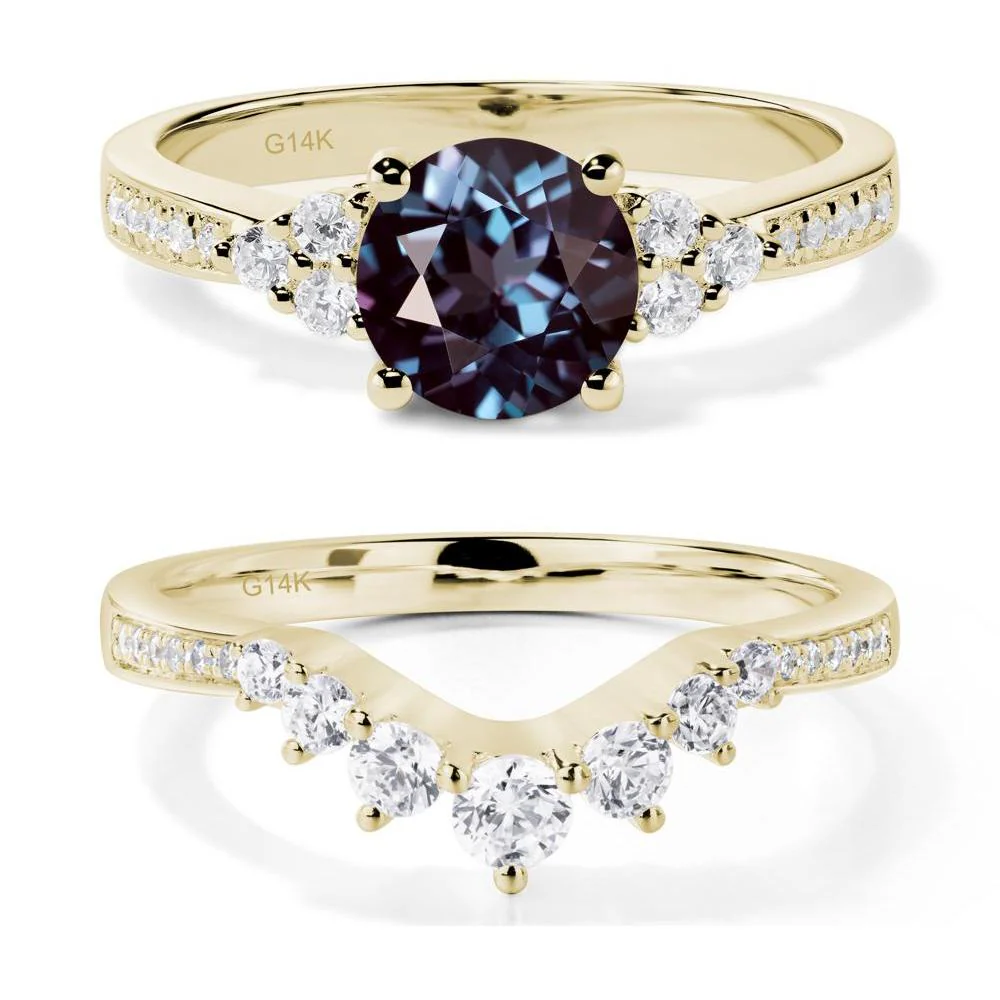 Round Cut Alexandrite Engagement Ring - Image 15