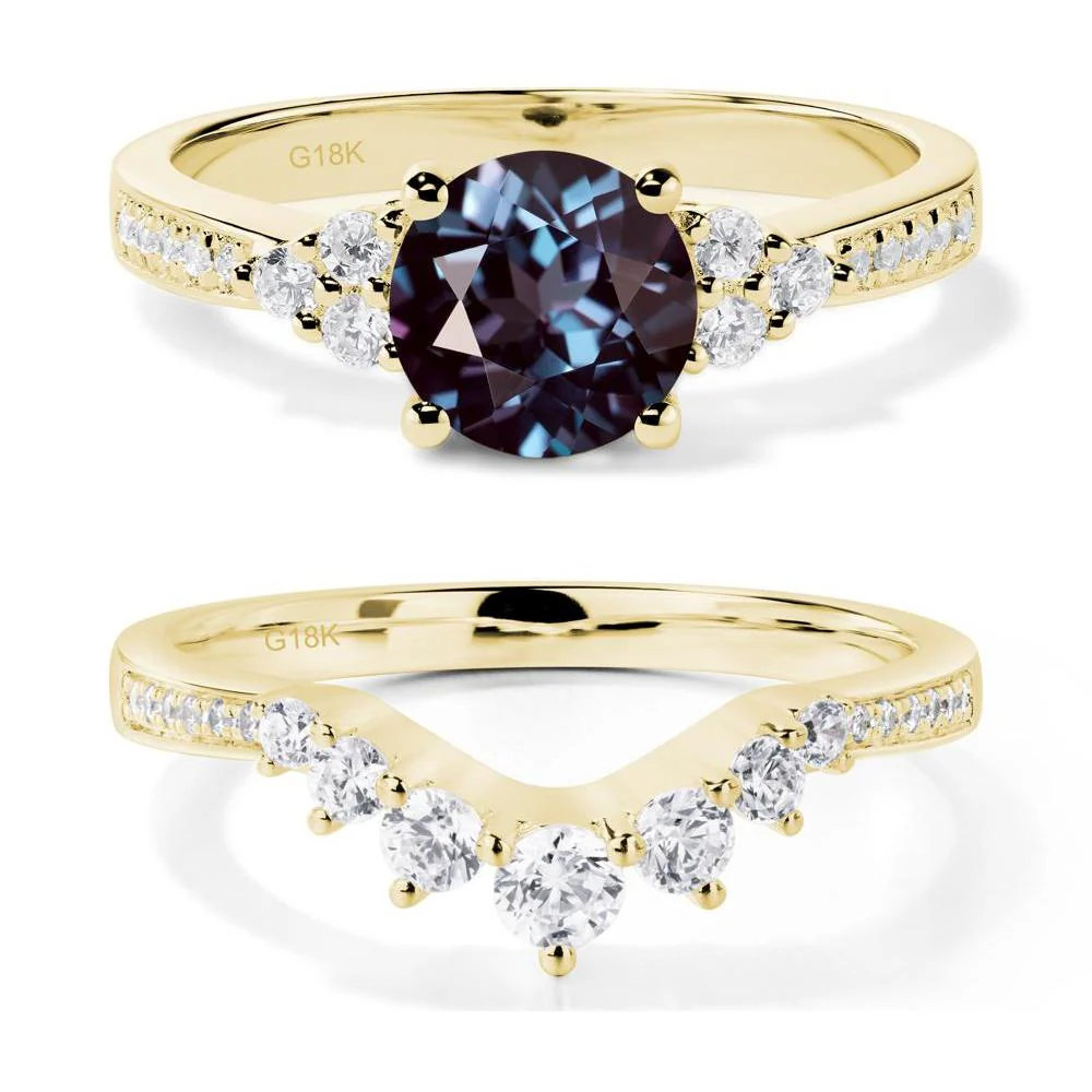 Round Cut Alexandrite Engagement Ring - Image 21