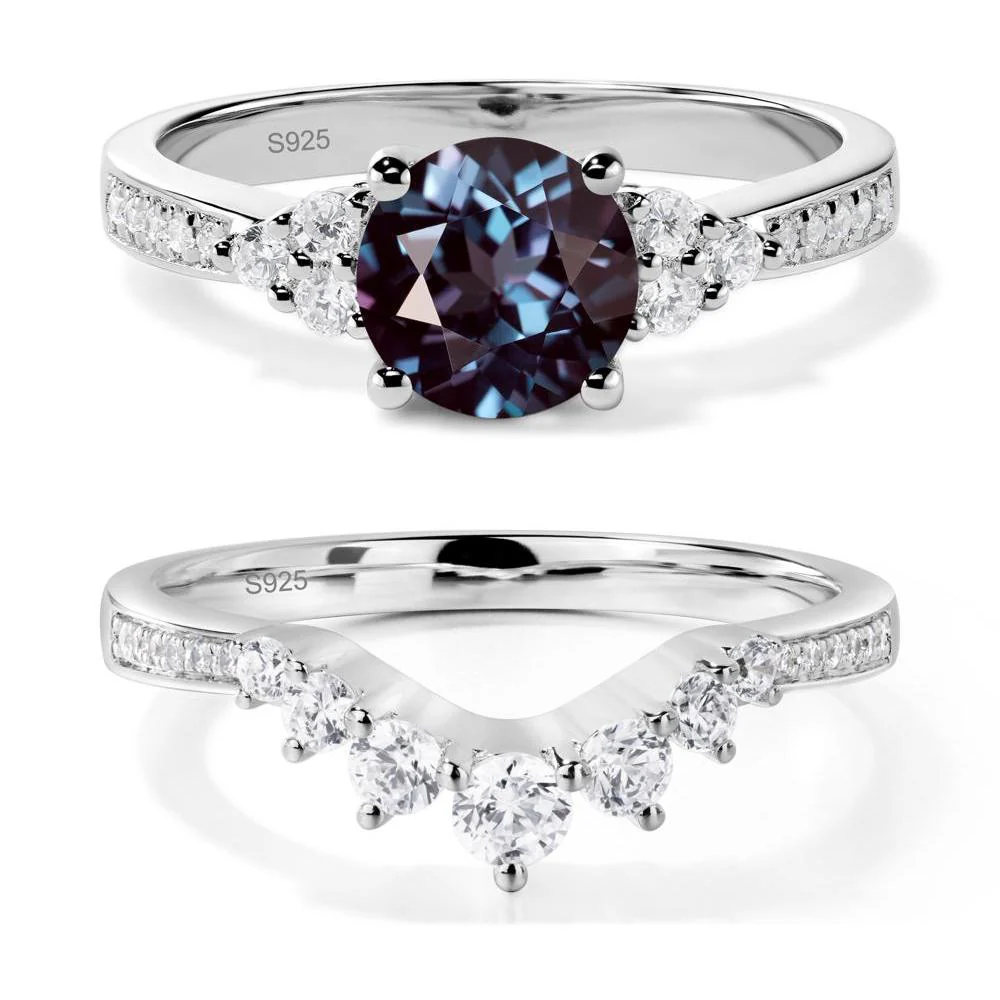 Round Cut Alexandrite Engagement Ring - Image 27