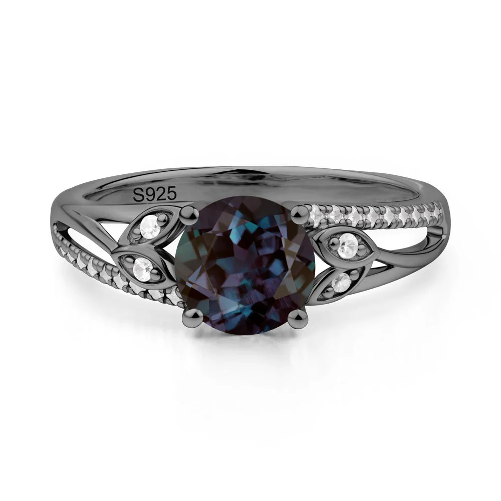 Leaf Inspired Alexandrite Engagement Ring