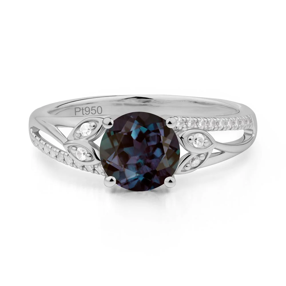 Leaf Inspired Alexandrite Engagement Ring - Image 2