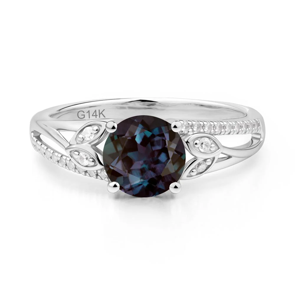 Leaf Inspired Alexandrite Engagement Ring - Image 4